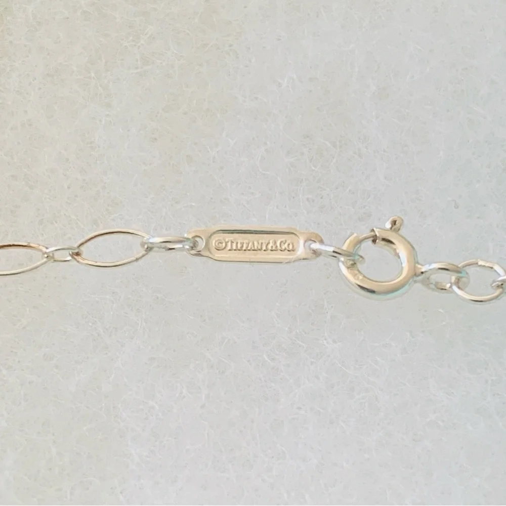 Tiffany & Co Large Crown Key Necklace 24” Sterling Silver 925 w Box Pouch Auth